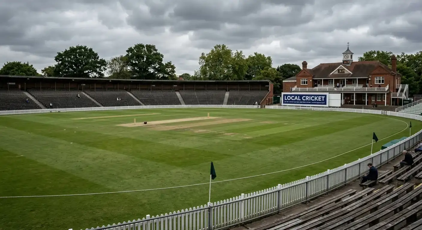A cricket ground with empty stands conveying integrity concerns