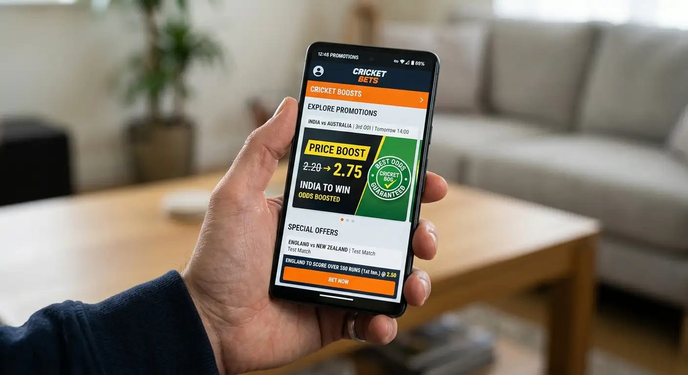 A betting app promotions page showing a price boost beside guaranteed odds