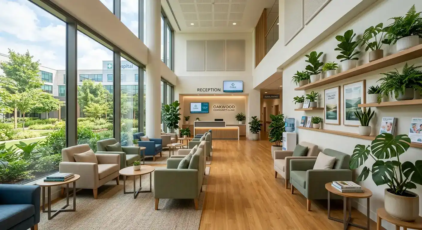 A bright, welcoming clinic waiting area