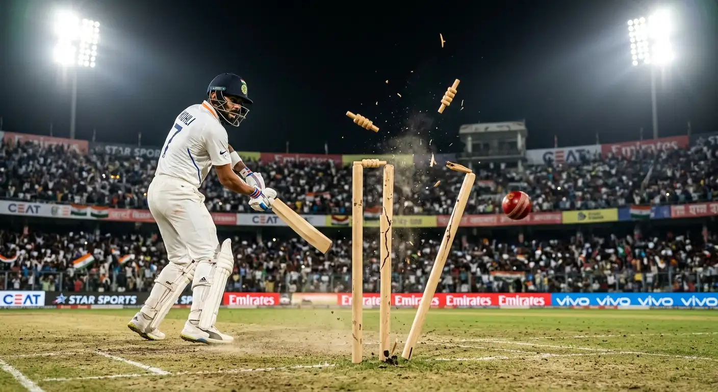 Stumps shattered as a wicket falls, the moment a live market suspends