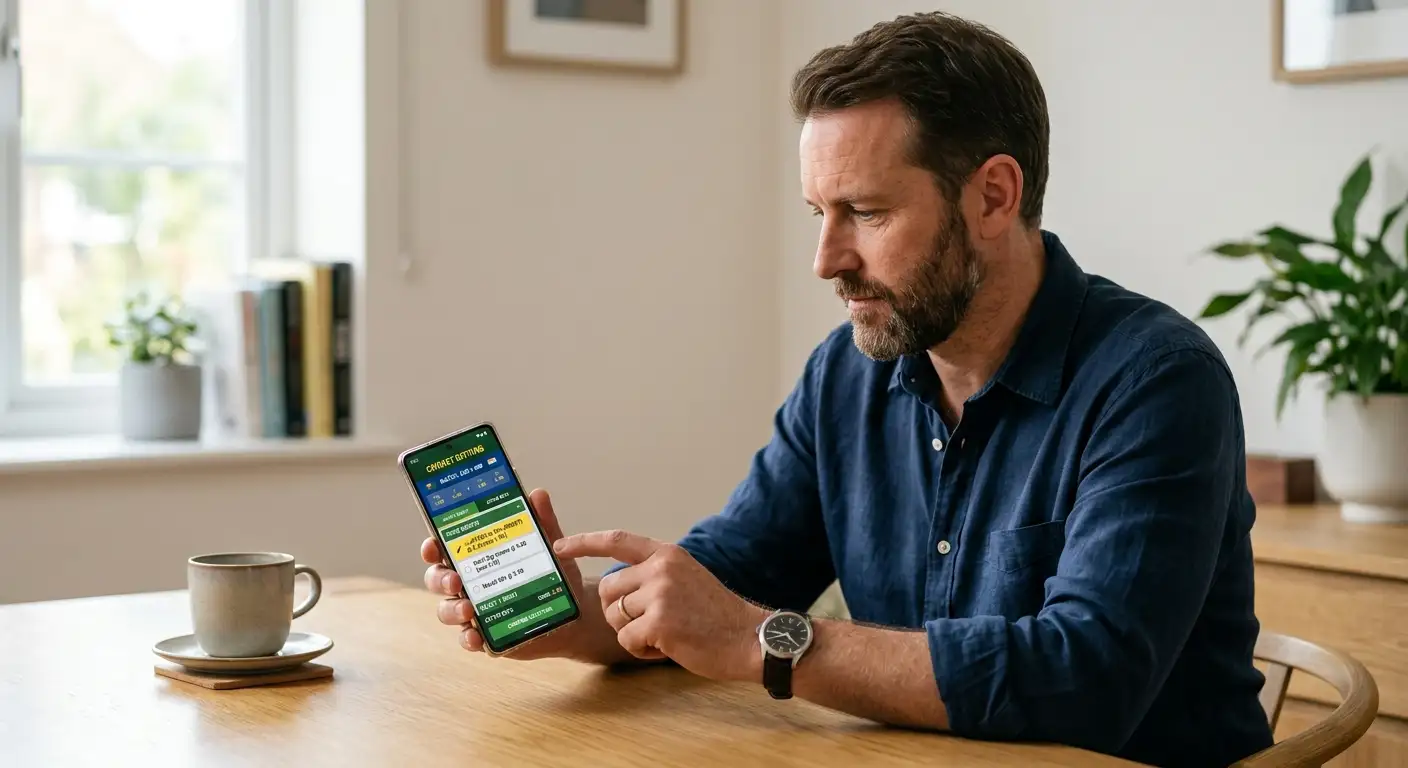 A calm punter selectively choosing a cricket price boost